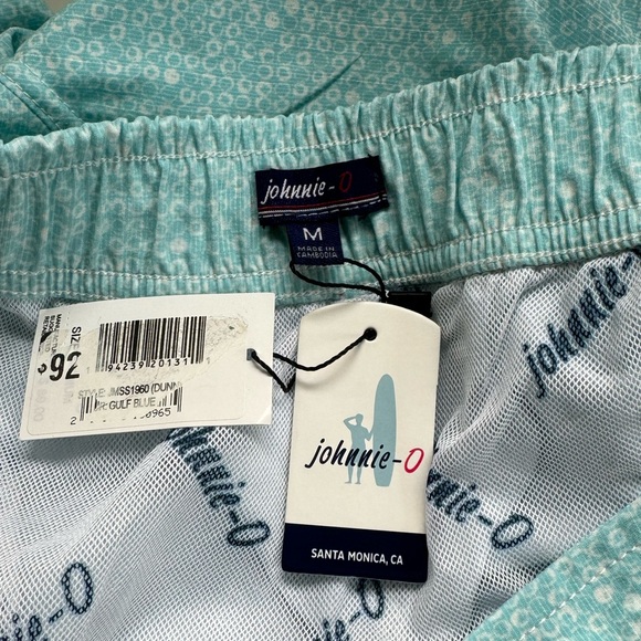 JOHNNIE-O  Dunn Swim Trunks - Gulf Blue size Medium - Picture 4 of 7